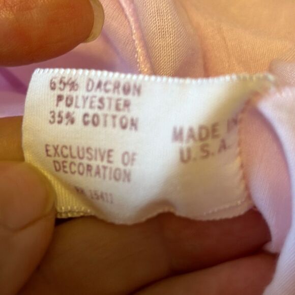 Vtg 60s Movie Star brand lavender polyester/cotton open front robe/ eyelet lace - Picture 6 of 7